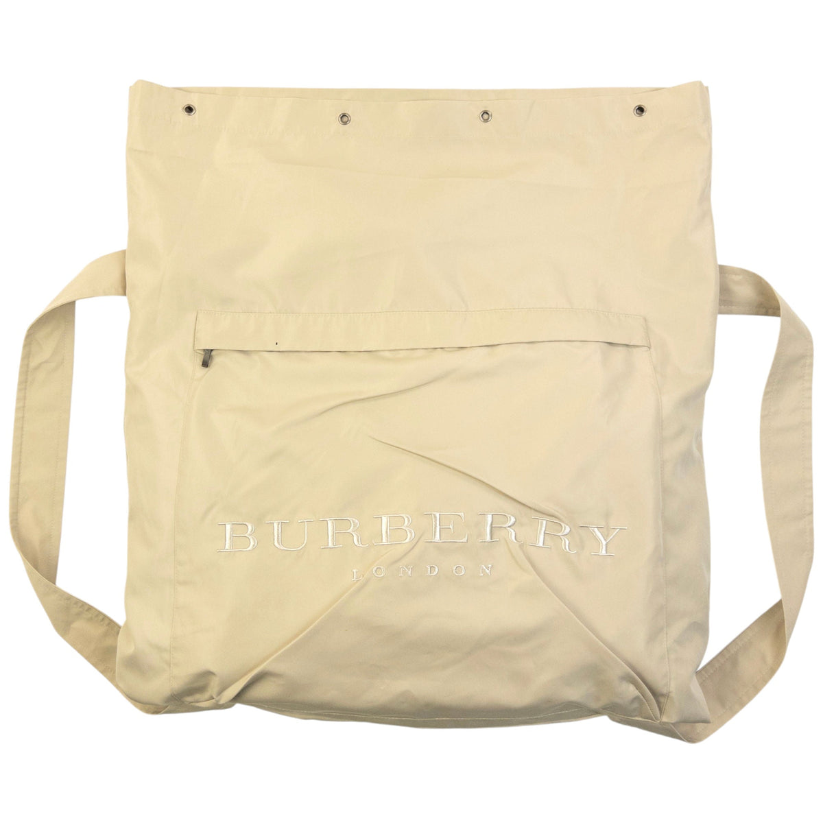 Vintage 2000s Burberry Lightweight Packable Backpack Jacket Size L | O/S, Cream