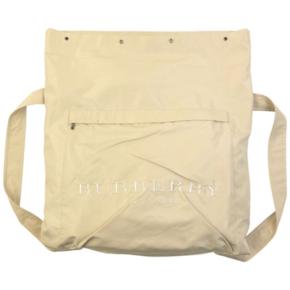 Vintage 2000s Burberry Lightweight Packable Backpack Jacket Size L | O/S, Cream