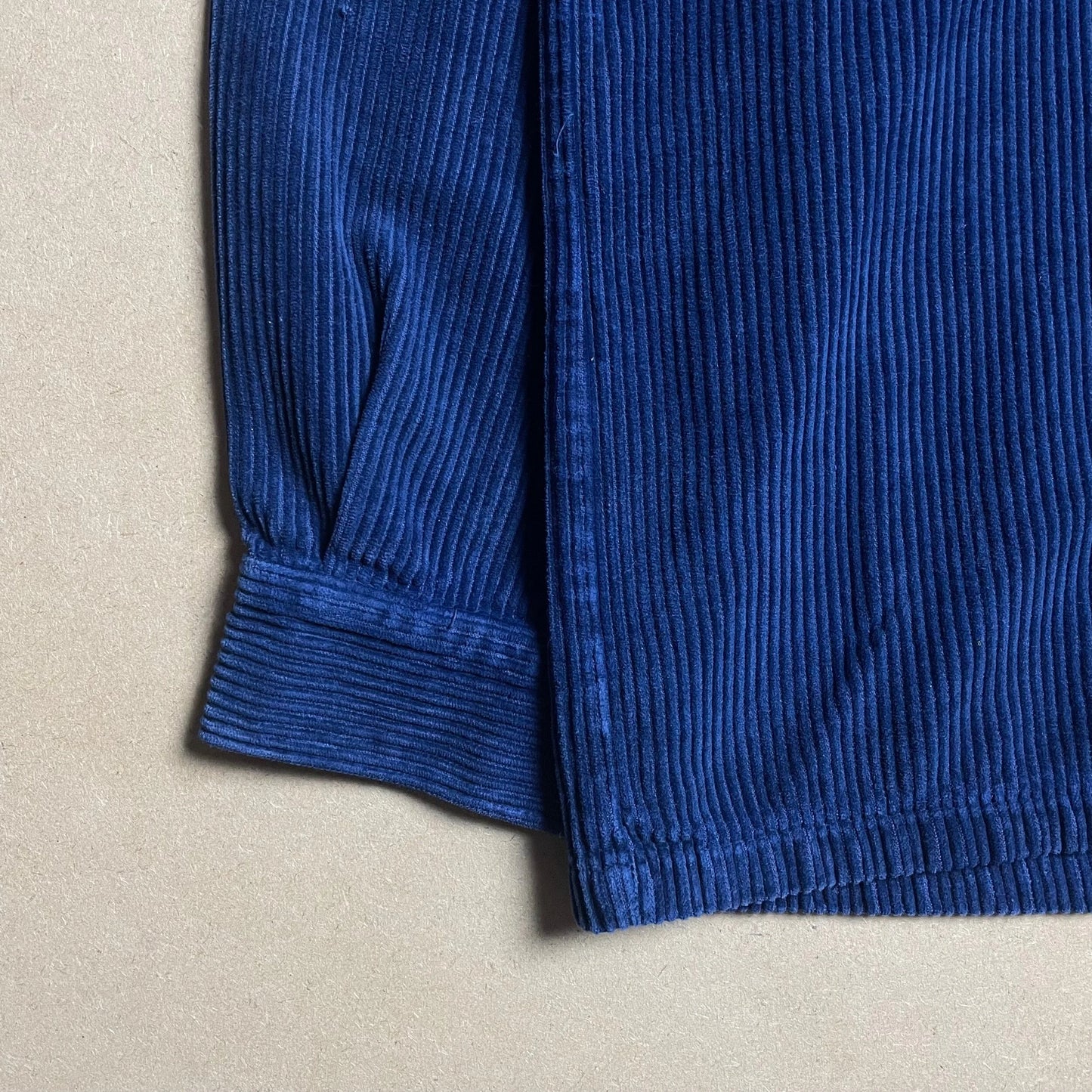 A/W 1994 Persian Blue Jumbo Corduroy Button Down Single Pocket Work Shirt