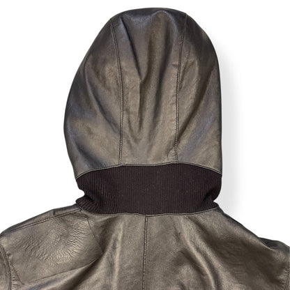 2000's Puma Limited Edition Hooded Lambskin Jacket (L) | Default Title, Black