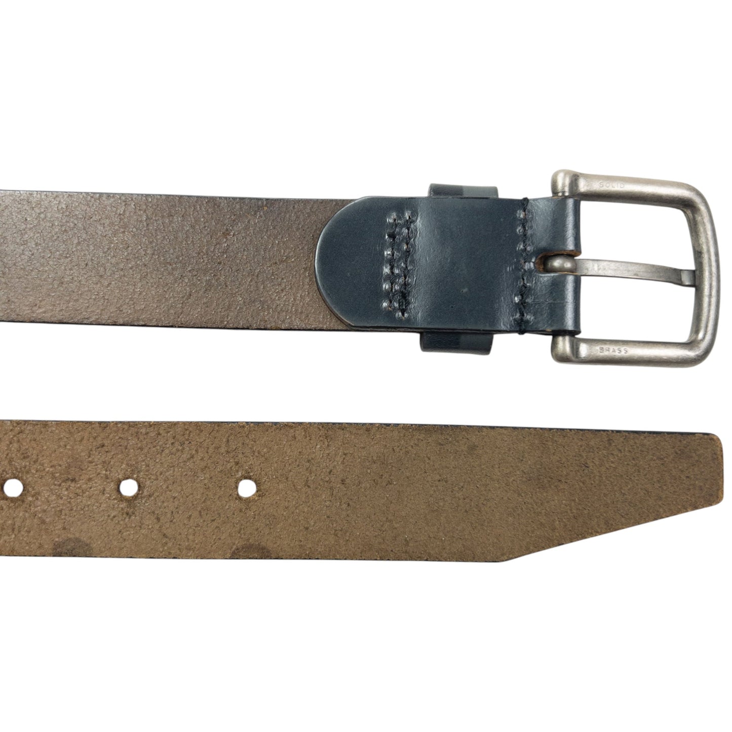 Vintage 2000s Issey Miyake Leather Belt Size W26 | O/S, Grey