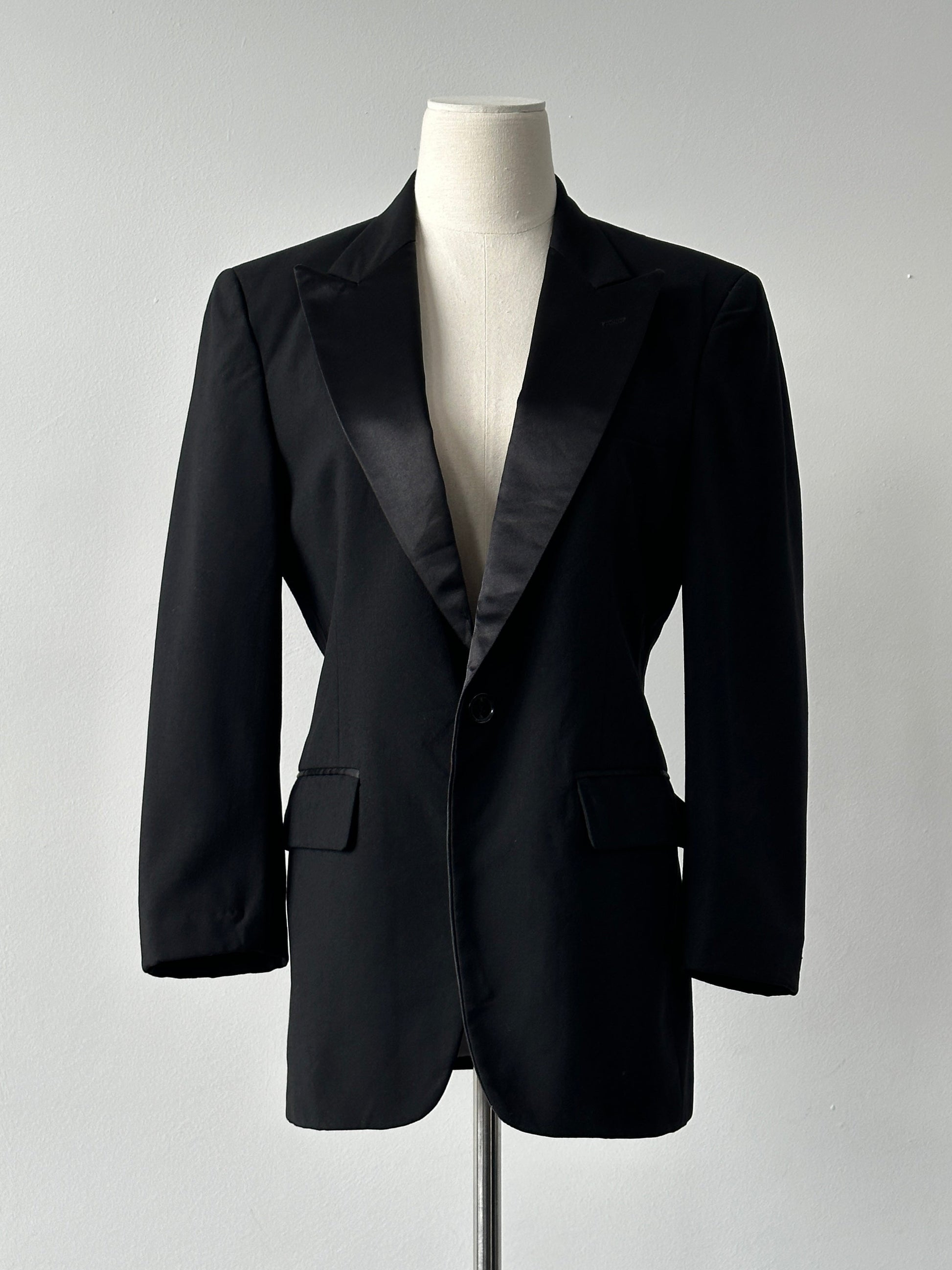 Christian Dior 1990s Single Breasted Tuxedo Blazer - S