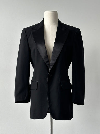 Christian Dior 1990s Single Breasted Tuxedo Blazer - S