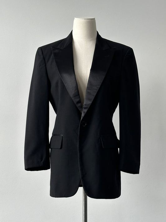 Christian Dior 1990s Single Breasted Tuxedo Blazer - S