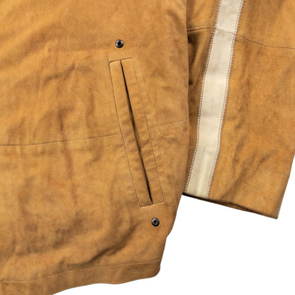 Vintage 2000s Hugo Boss Zip Up Suede Jacket Size L