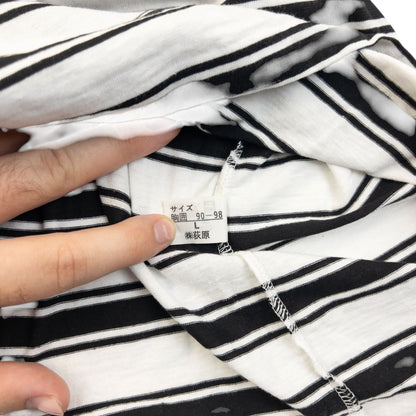 Vintage 80s YSL Yves Saint Laurent Striped T Shirt Size S | Small, Black
