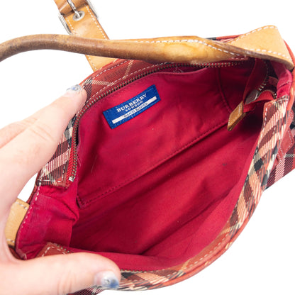 Vintage 2000s Burberry Blue Label Nova Check Baguette Shoulder Bag | O/S, Multicoloured