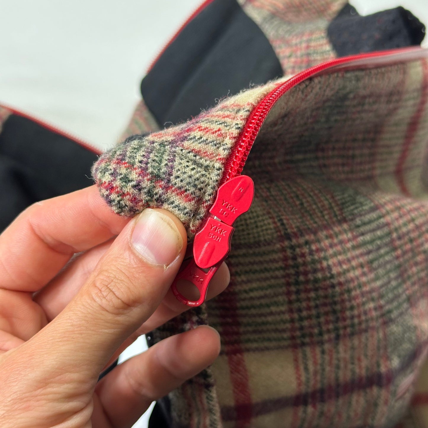 Comme Des Garçons SHIRT AW05 Technical Wool Plaid Jacket - M/L | Default Title, Red