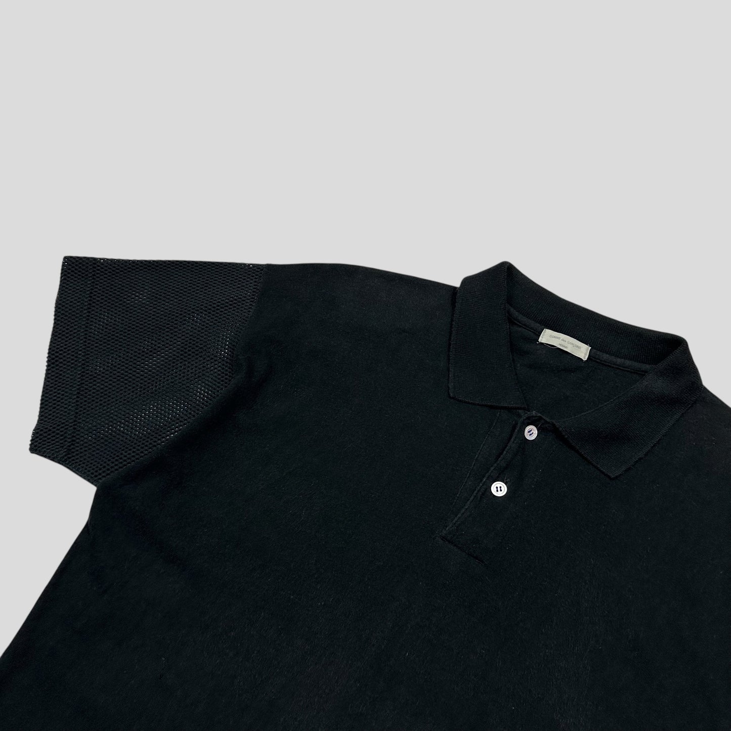 Comme Des Garçons Homme 90’s Mesh Arm Short Sleeve Shirt - L