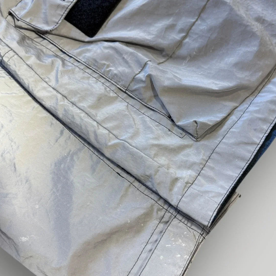 Stone Island SS/17 Black Garment Dyed Plated Reflective Mussola Gommata Jacket XXL