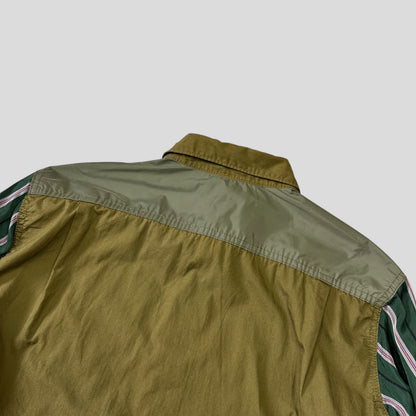 Comme Des Garçons Homme 2009 Rayon Sleeved Panelled Shirt - M | Khaki