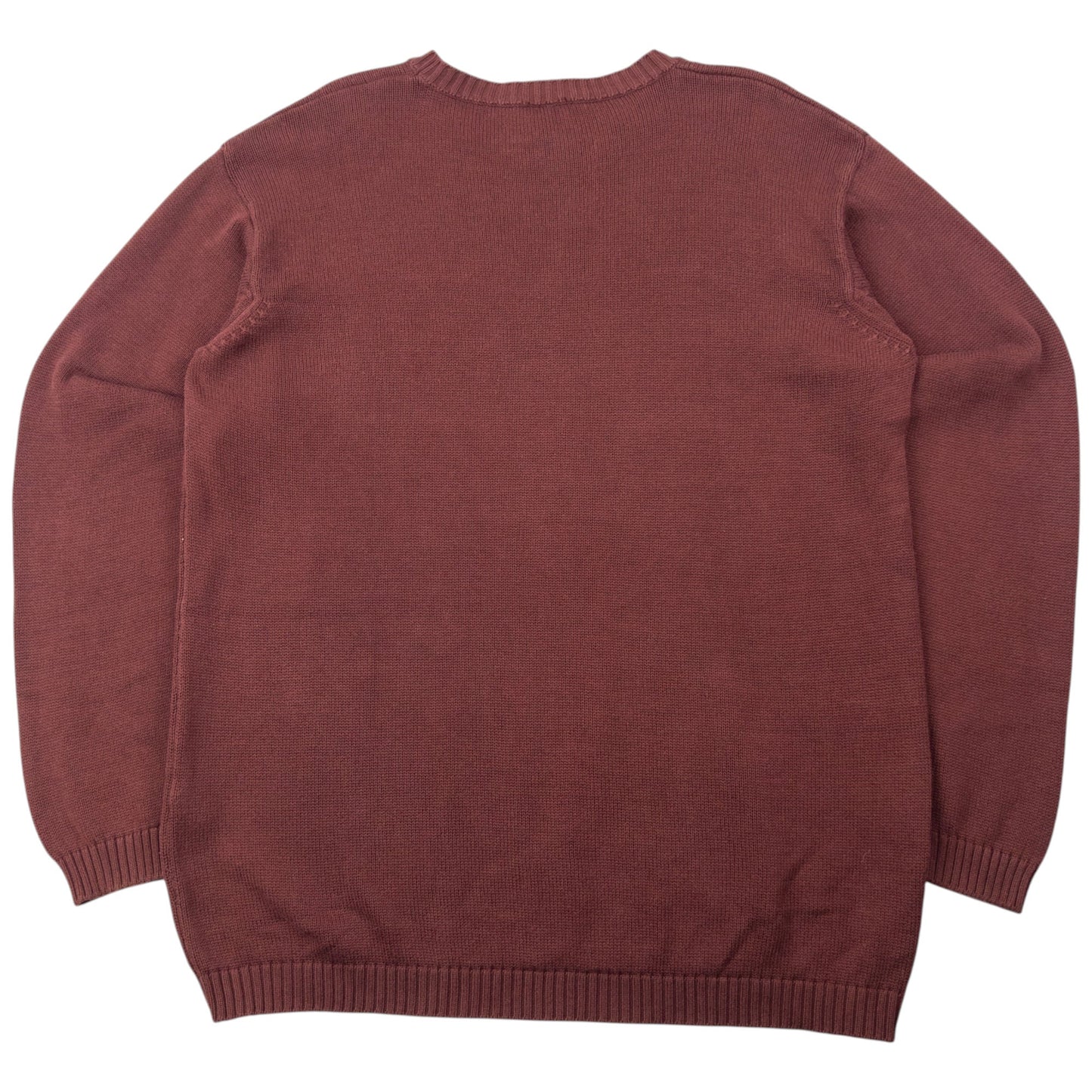 Vintage 2000s Armani Jeans Knit Jumper Size M | Medium, Burgundy