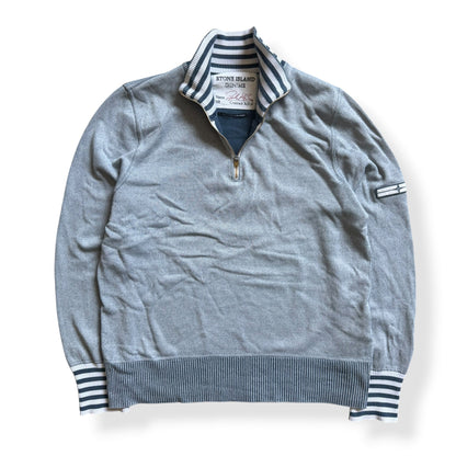 SS2008 Stone Island Denims Striped 1/4 Zip (L) | Large, Multicoloured