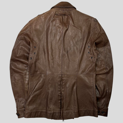 Prada Sport 00’s Brown Military Leather Modular Field Jacket - IT48 (S/M)
