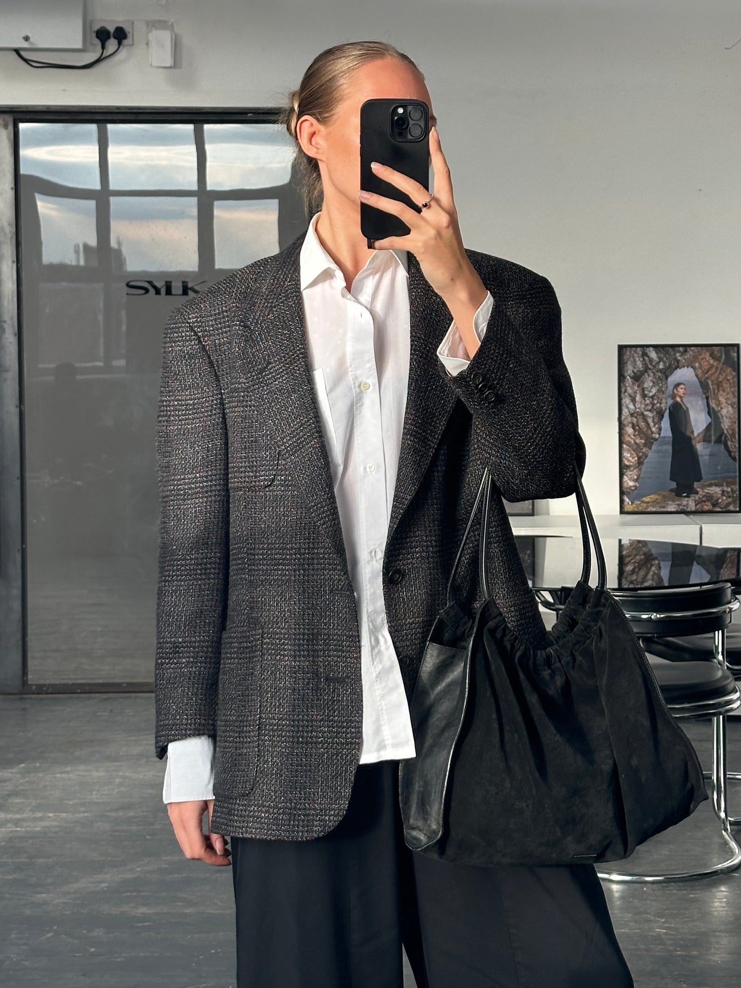 Christian Dior Monsieur 1980s Pure Wool Tweed Single Breasted Blazer - 44R/XL