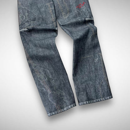 MFG Twisted & Metallic Painted Jeans (2000s)