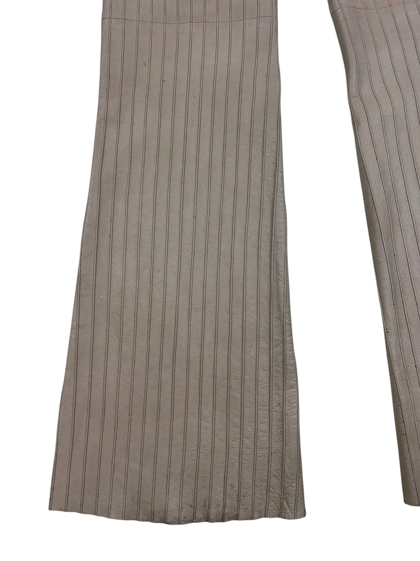 Gucci F/W 1999 leather pinstripe trousers Tom Ford era