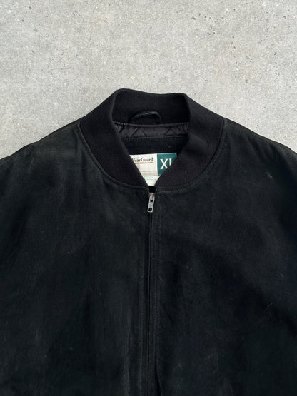 Vintage Suede Bomber Jacket - XXL