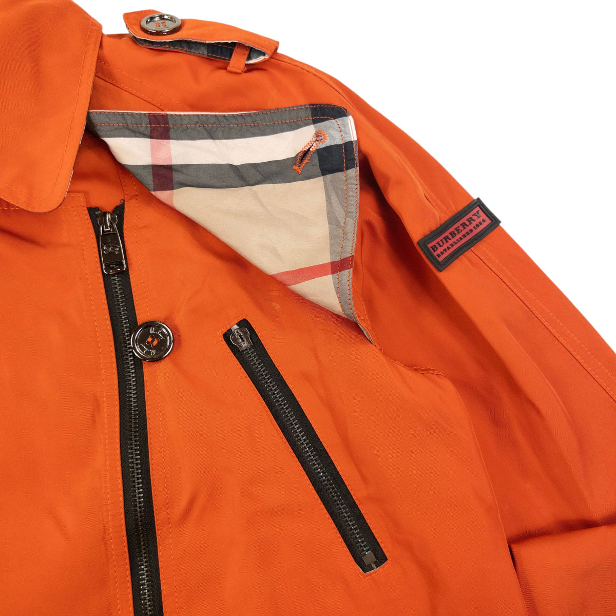 Vintage Burberry Nova Check Lined Jacket Womens Size XL | XL, Orange
