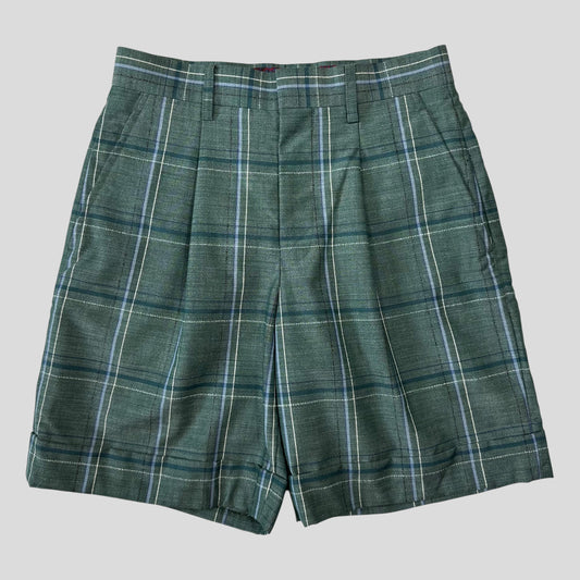 Junya Watanabe by CDG 2012 Checkered Mohair Wool Shorts - S
