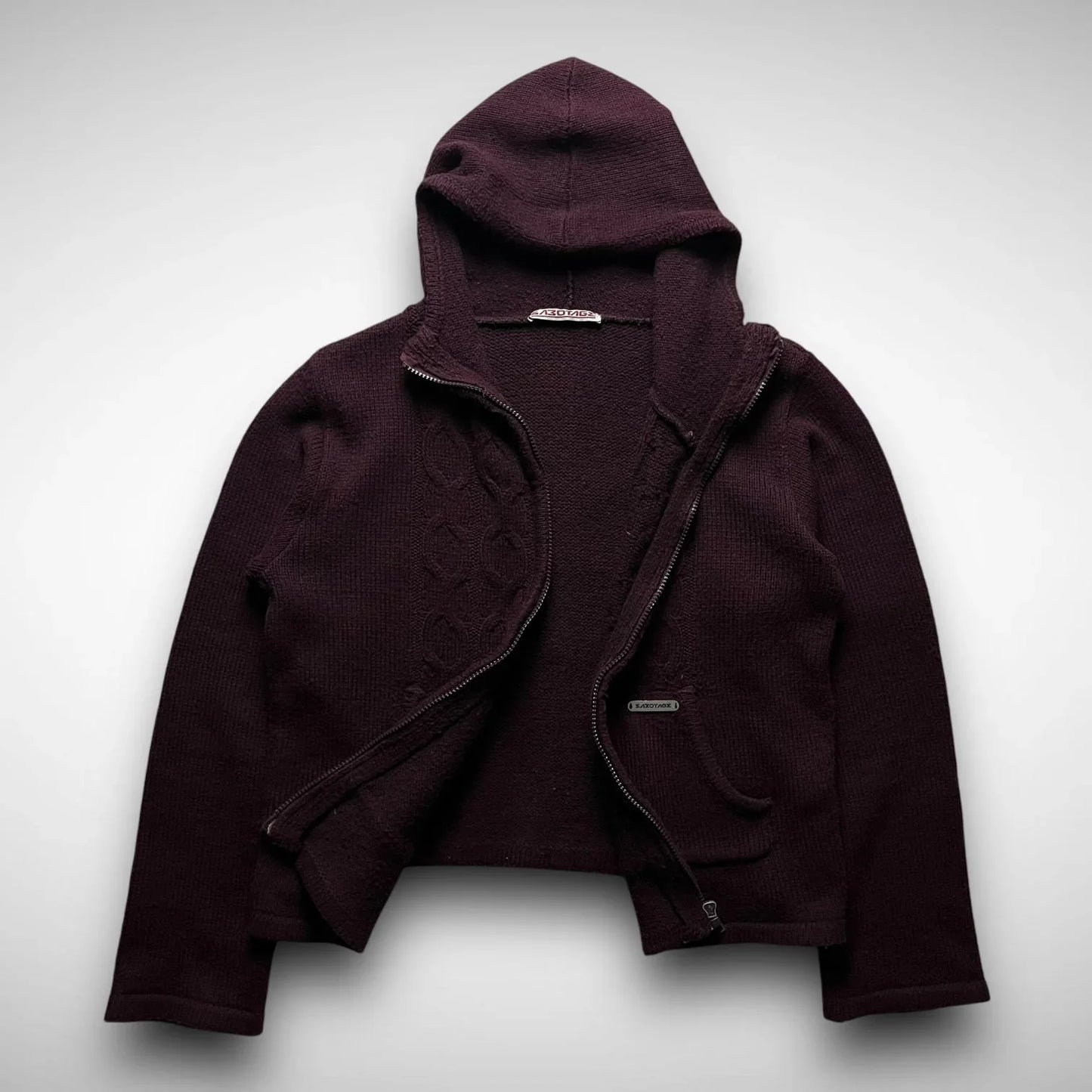 Sabotage Knitted Zip-Up Hoodie (1990s)