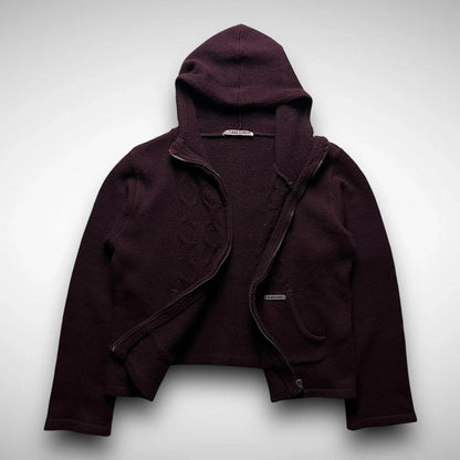 Sabotage Knitted Zip-Up Hoodie (1990s)