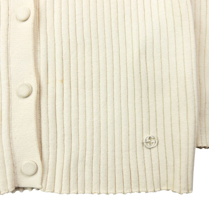 Vintage 2000s Gucci Ribbed Cardigan Womens Size M | Medium, Cream