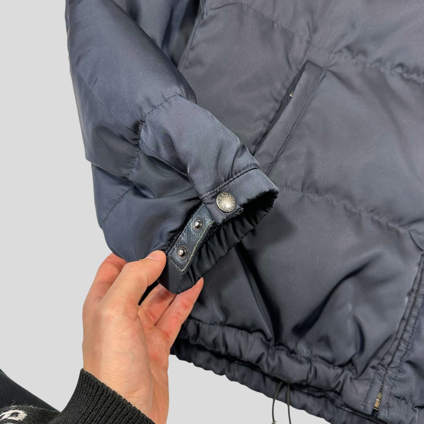 Prada 2011 Extra Fine Gabardine Nylon Triangle Logo Puffer - IT50 (L)