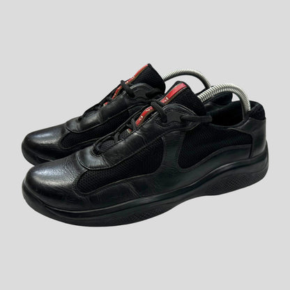 Prada Americas Cups Triple Black Leather - UK8.5/9