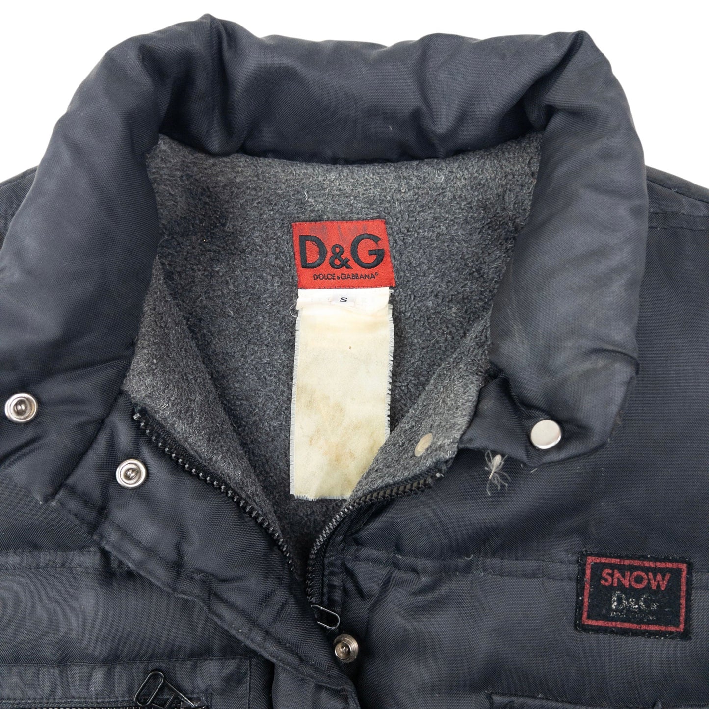 Vintage 2000s Dolce & Gabbana Convertible Multi Pocket Puffer Gilet Size S | Small, Black