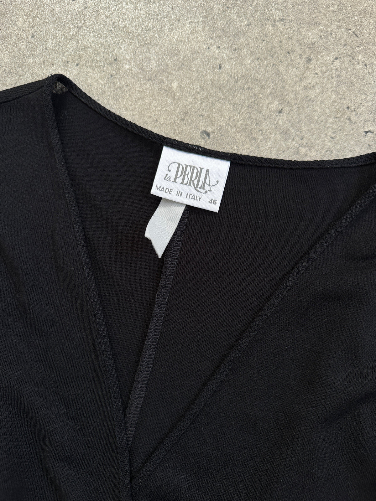 La Perla 1990s Cotton Side Split Wrap Top - L