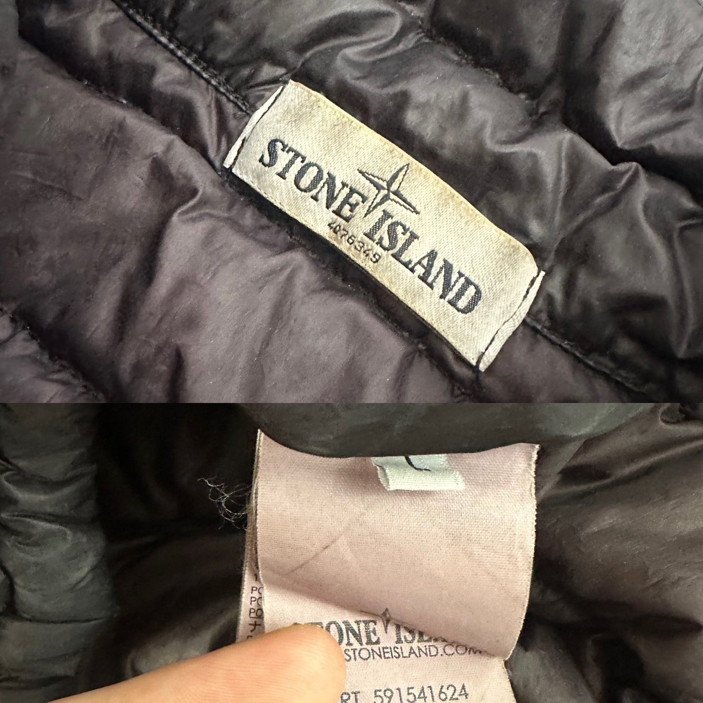 Stone Island Garment Dyed Down Zip Up Jacket