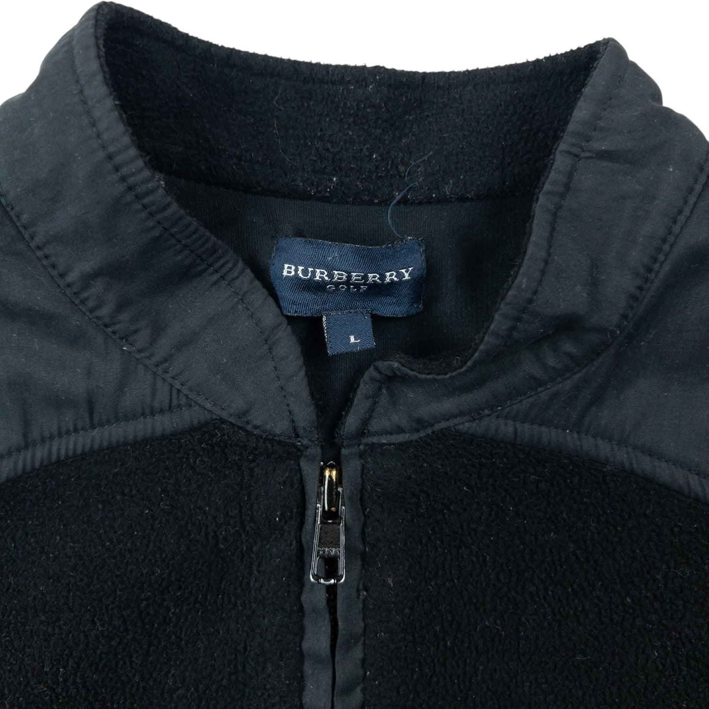 Vintage 2000s Burberry Golf Zip Up Fleece Jacket Womens Size M | Medium, Black