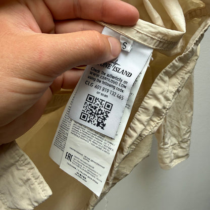 Stone Island Hooded Canvas Jacket (S) | Small, Beige