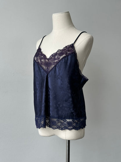 Christian Dior 1990s Satin Lace Cami Top - M