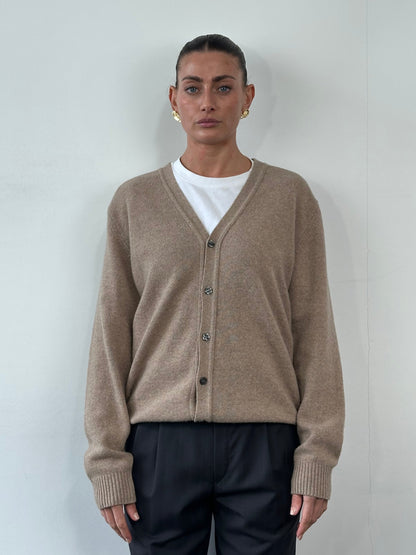 Italian Vintage 1990s Virgin Wool Knitted Cardigan - L