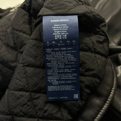 Armani Jeans Faux Leather Padded Moto Biker Jacket - M/L