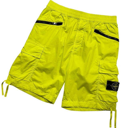Stone Island Canvas Shorts | W32, Neon Yellow