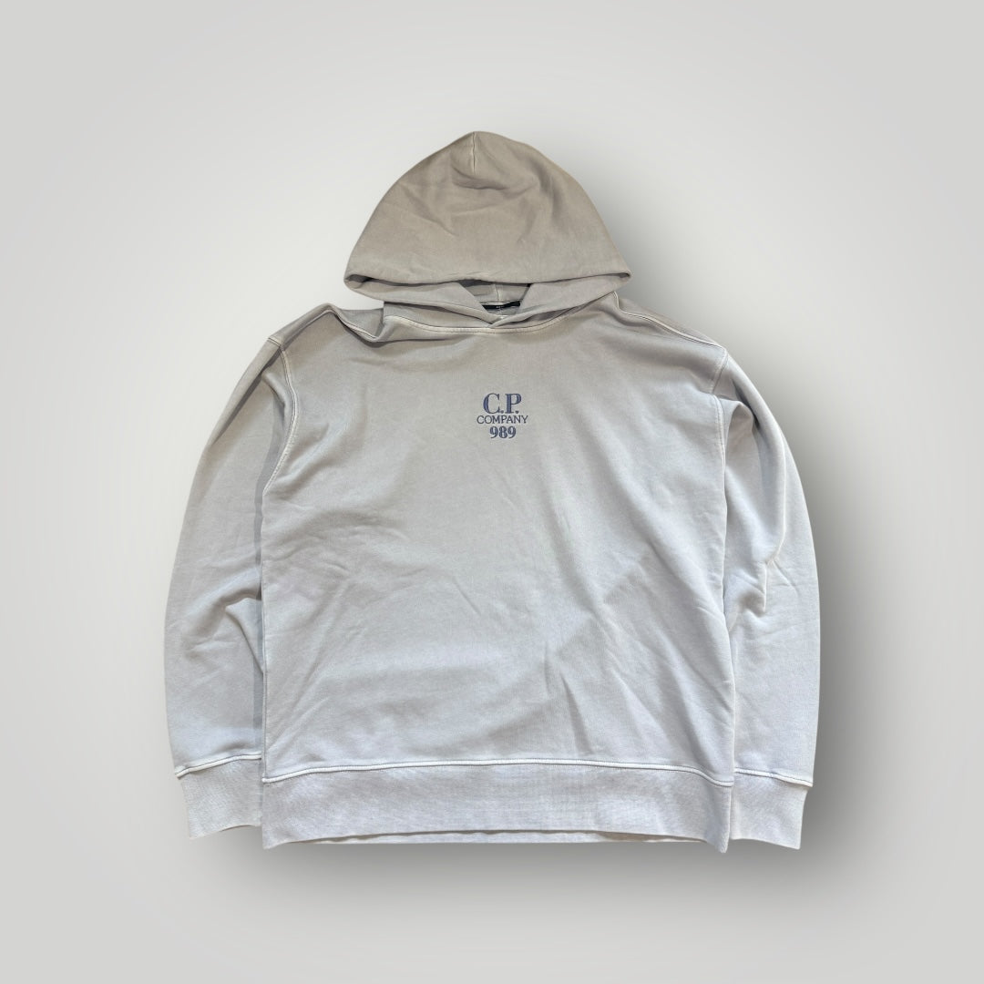 C.P. Company Diagonal Fleece Embroidery Logo Hooded Jumper L BNWT
