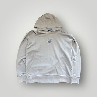 C.P. Company Diagonal Fleece Embroidery Logo Hooded Jumper L BNWT