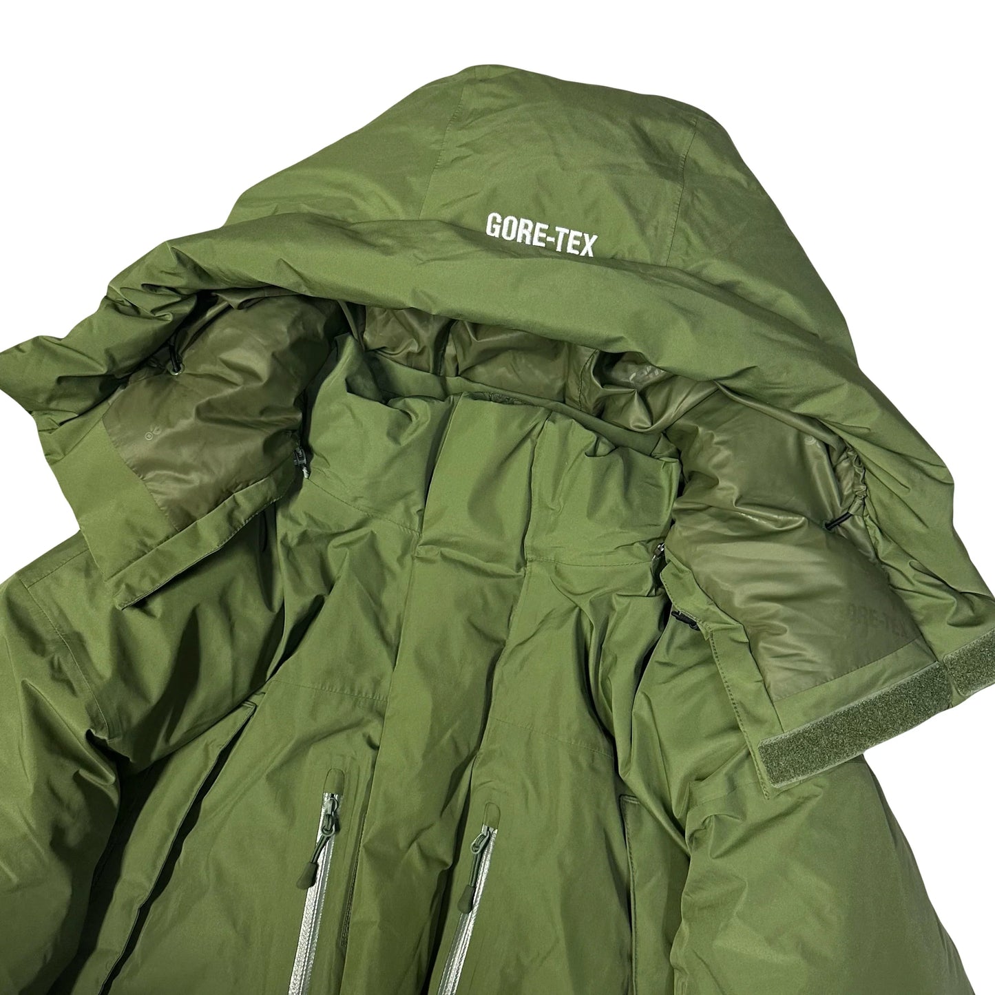 Supreme Gore-Tex Down Puffer Jacket In Olive Green (L) | Large, Green
