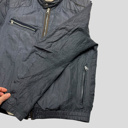 Prada Sport 00’s Metal Nylon + Leather Moto Biker Jacket - IT52 (M) | Default Title, Multicoloured