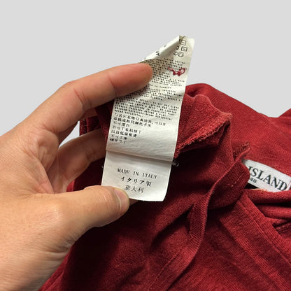 Stone Island 2010 Blood Red Flax & Silk Lightweight Knit - L