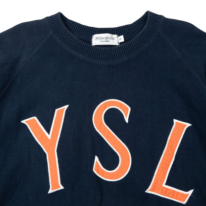 Vintage 2000s YSL Yves Saint Laurent Embroidered Sweatshirt Size M | Medium, Multicoloured