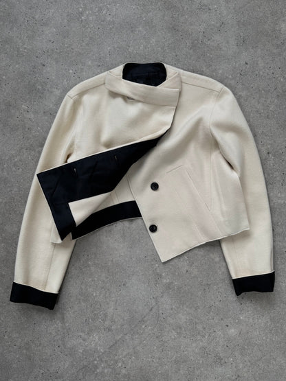 Donna Karan 2000s Pure Wool Cropped Jacket - M