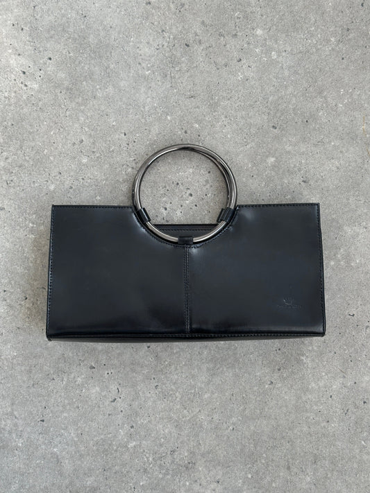 Vintage 2000s Leather Minimal Ring Bag