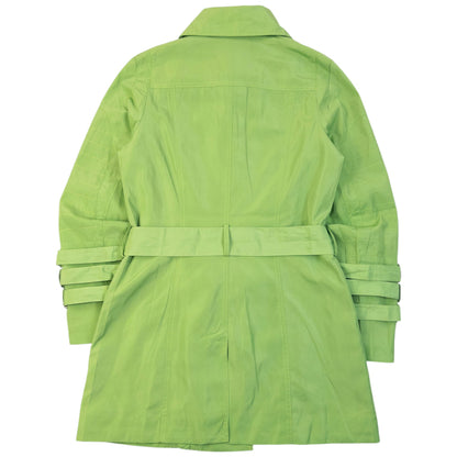 Vintage 2000s Burberry Nova Check Lined Belt Waist Jacket Womens Size M | Medium, Green