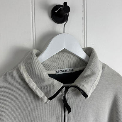 Stone Island Quarter Zip Knit Sweatshirt (XXL) | XXL, Grey