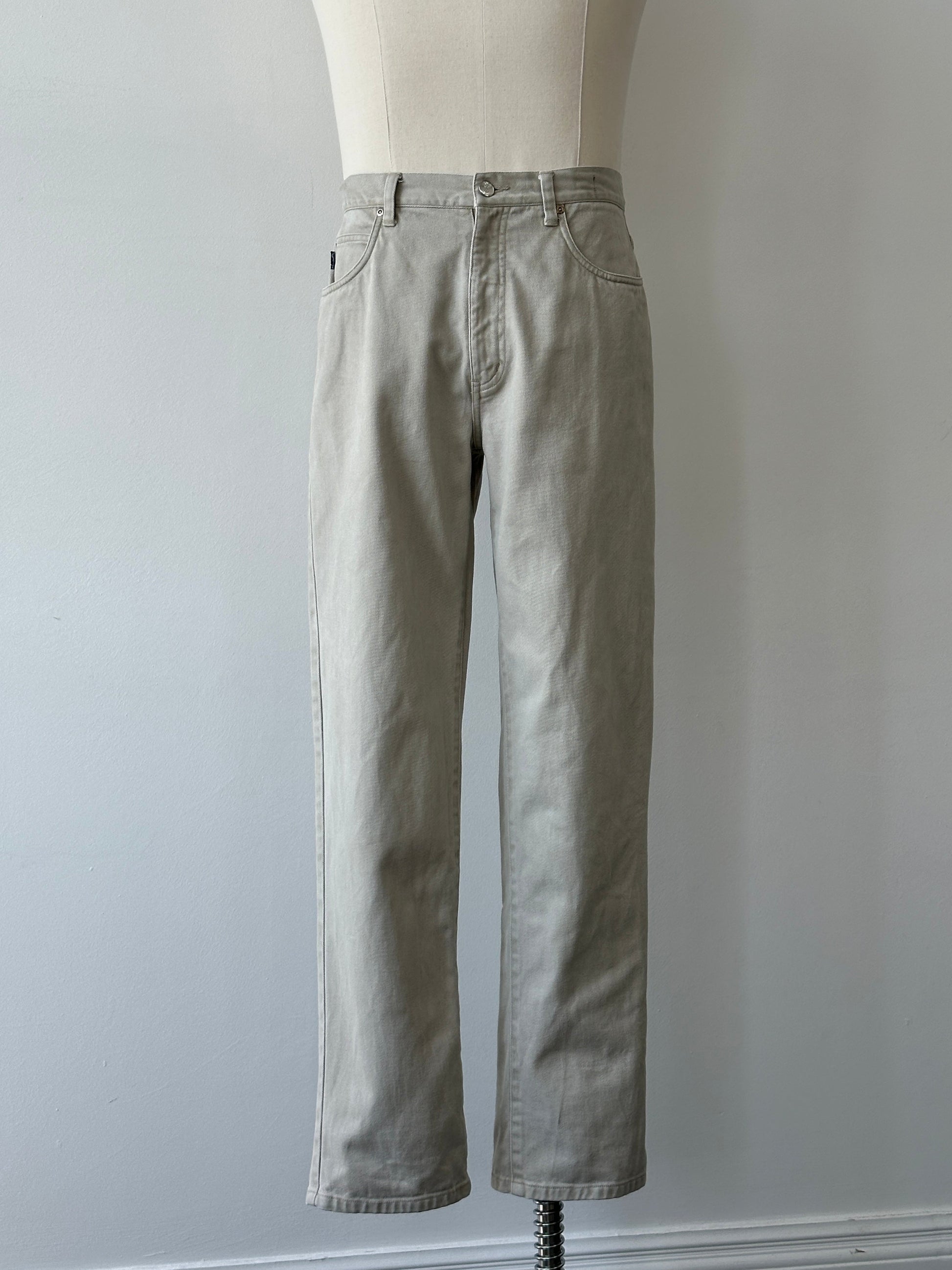 Yves Saint Laurent Pour Homme 1990s Denim Straight Leg Jeans - W30