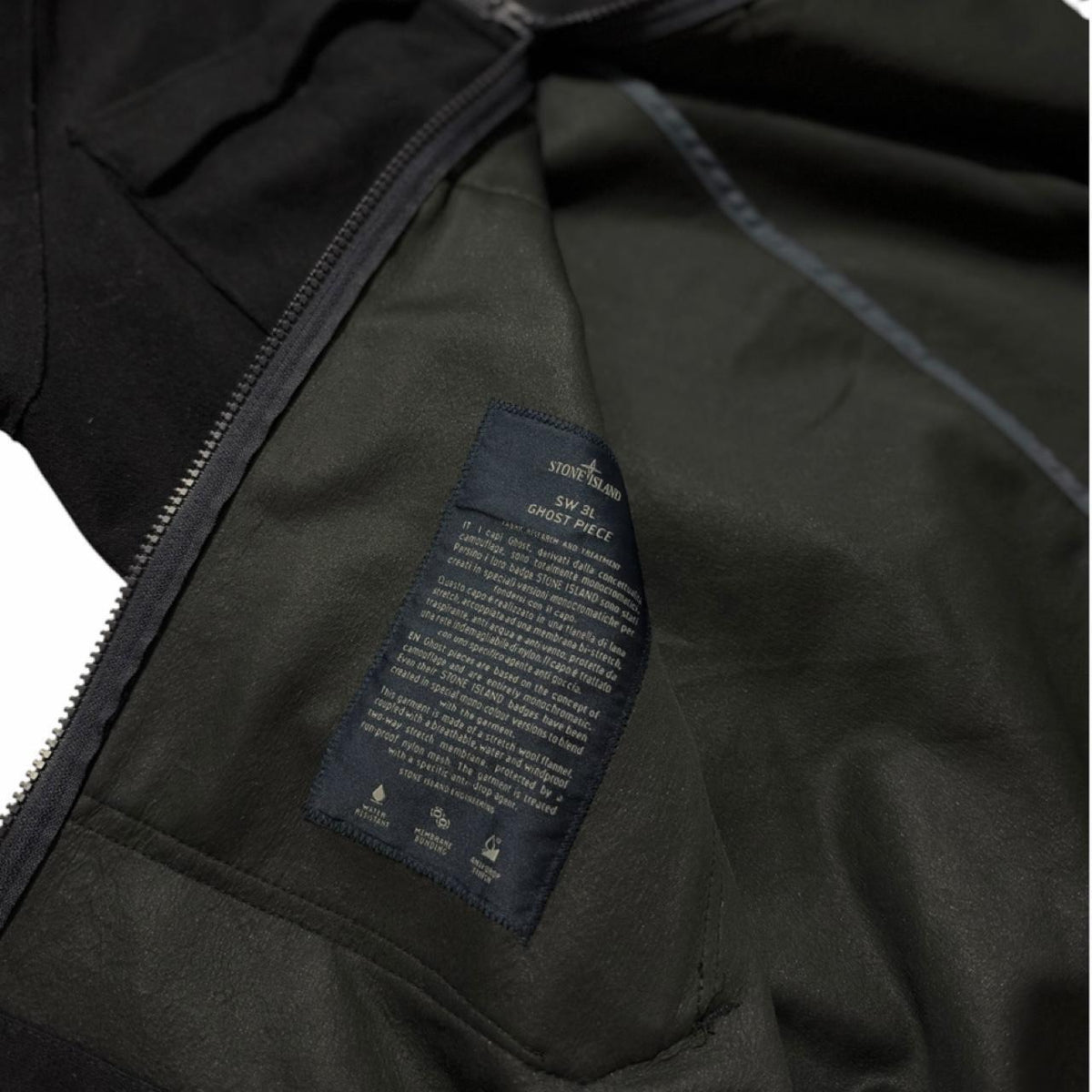 Stone Island Navy Ghost SW 3L Wool Jacket | Small, Navy